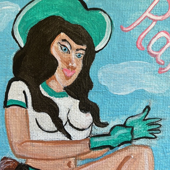 Western Pinup Style Painting - Picture 9 of 10